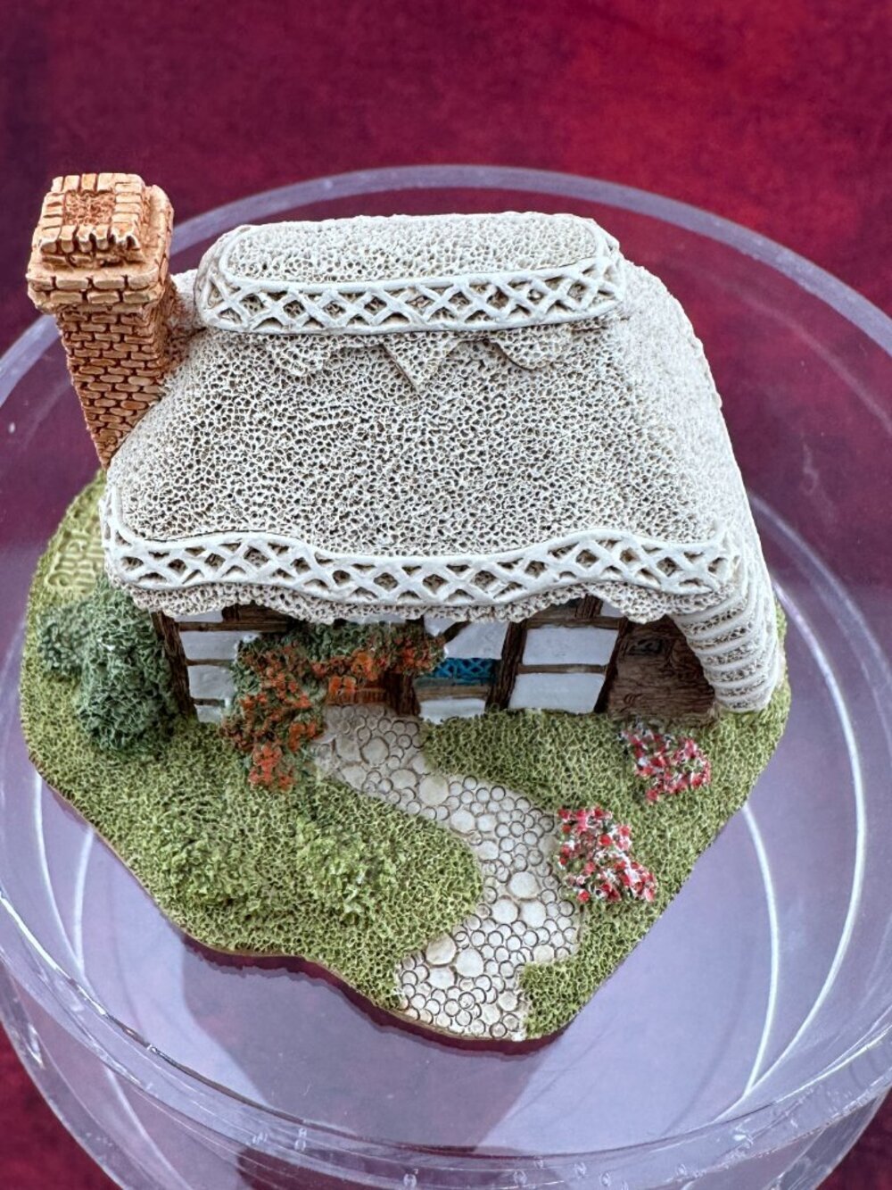 VINTAGE LILLIPUT LANE "STRAWBERRY COTTAGE" MINIATURE HANDMADE IN UK 1990 w/o BOX - Picture 3 of 11